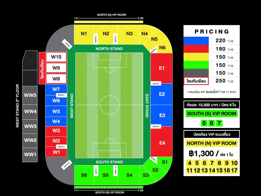 Thunderdome Stadium Seating Zone Map
