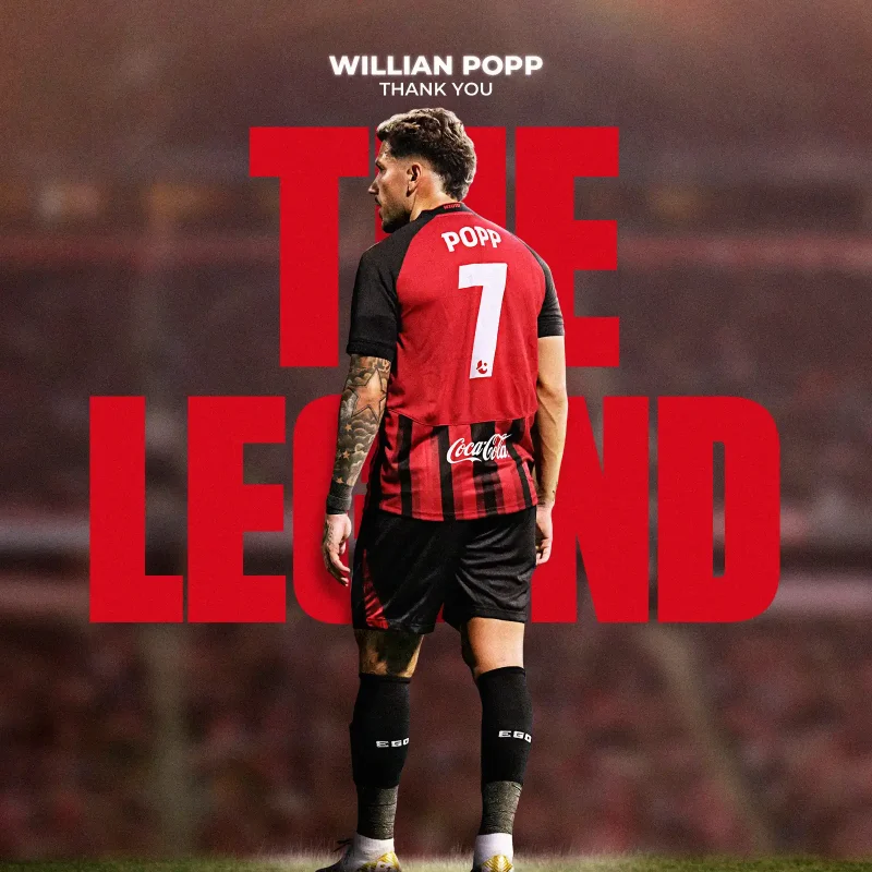 Muangthong confirm the departure of Willian Popp