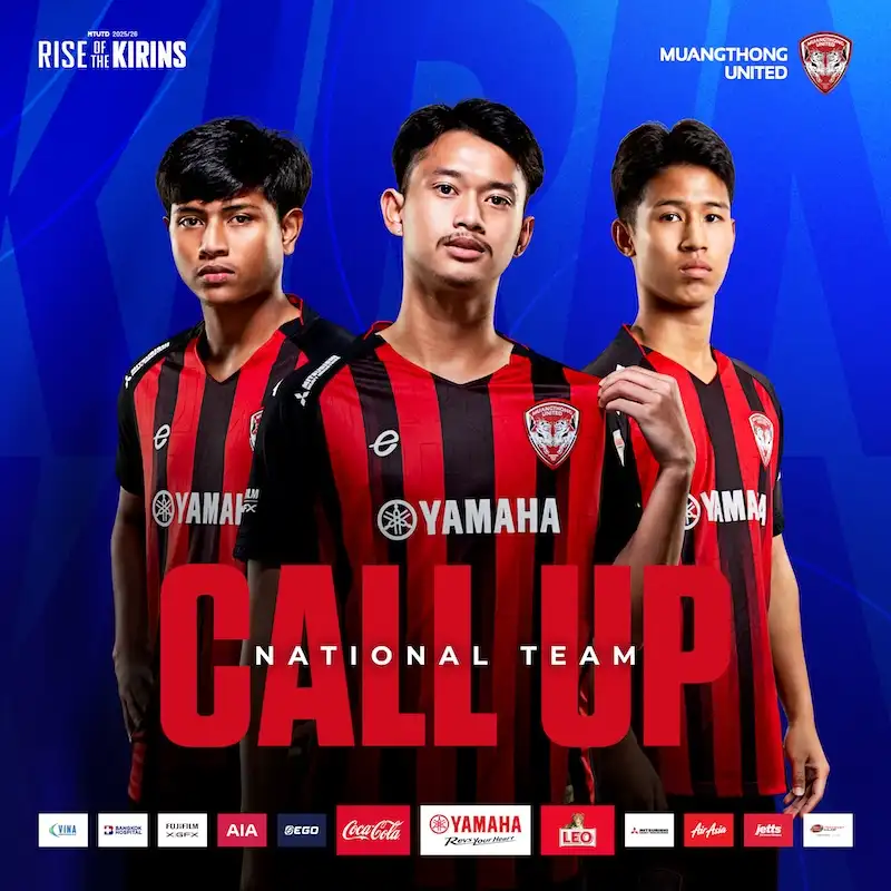Academy Stars: Four Kirin Selected for Thailand Youth National Teams