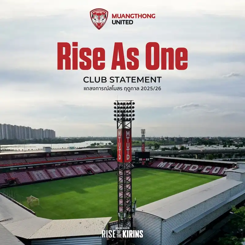 Muangthong United Club Statement: A Message to the Kirin Family Regarding Relegation